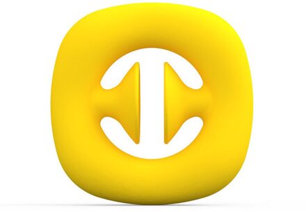 Fidget Speelgoed Snapper Siliconen Vinger Druk Hand Grip Ring Force Trainer Elastische Sterkte Exerciser Grips Volwassen Stress Relief geel