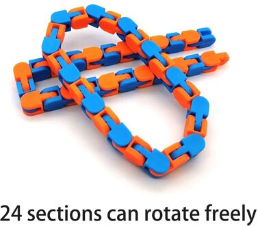 Fidgets Kids Autisme Fidget Decompressie Antistress Figet Speelgoed Fietsketting Track Anti Stress Speelgoed 24 Links Zabawki Antysresowe