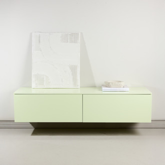 Fieke houten tv meubel licht groen - 160 x 35 cm