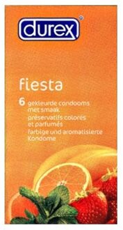 Fiesta Condooms 6st. Geel, groen, rood