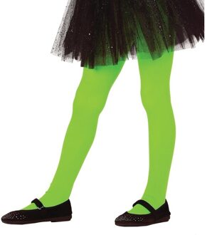 Fiesta Guirca Carnaval verkleed panty - voor meisjes - groen - 15 denier - 5 tot 9 jaar