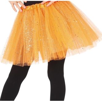 Fiesta Petticoat/tutu rokje - meisjes - oranje - 31 cm - Tule onderrokje - kinderen