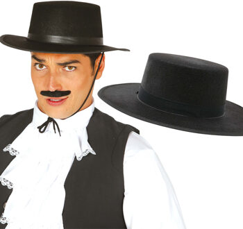 Fiestas Flamencohoed - zwart - vilt - spaans thema - one size - heren