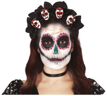 Fiestas Guirca Diadeem Skulls Polyester Zwart/wit One-size