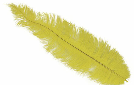 Fiestas Guirca Hoofdband Struisvogel Veren 40 Cm Geel