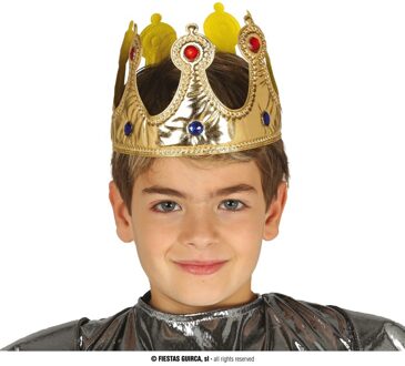 Fiestas Guirca kroon koning junior goud one-size Goudkleurig