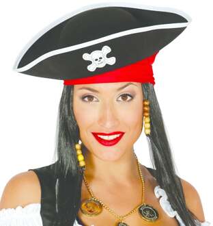 Fiestas Guirca Piratenhoed Vilt Zwart/wit One-size