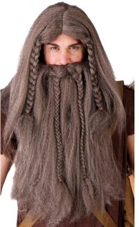 Fiestas Guirca Pruik Viking Beard Synthetisch Bruin One-size