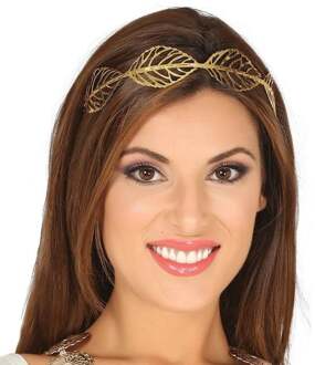 Fiestas Guirca Tiara Blad Dames Metaal Goud One-size