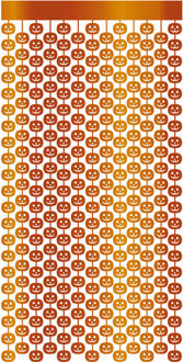 Fiestas Halloween thema party deurgordijn metallic - pompoenen - oranje - 100 x 200 cm - Feestdeurgordijnen