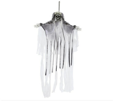 Fiestas Horror/halloween decoratie skelet spook bruid pop - hangend - 70 cm - Halloween poppen Wit