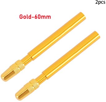 Fiets 1 Paar Presta Valve Extender W/ Cap Aluminium Geanodiseerd F/V Extension Voor Vaste Racefiets velgen 50Mm 60Mm goud(60mm)