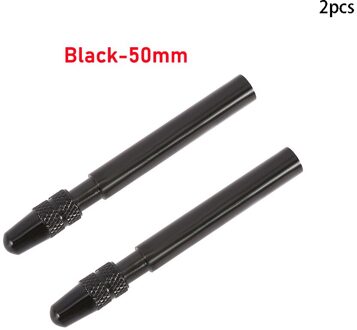 Fiets 1 Paar Presta Valve Extender W/ Cap Aluminium Geanodiseerd F/V Extension Voor Vaste Racefiets velgen 50Mm 60Mm zwart(50mm)