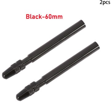 Fiets 1 Paar Presta Valve Extender W/ Cap Aluminium Geanodiseerd F/V Extension Voor Vaste Racefiets velgen 50Mm 60Mm zwart(60mm)