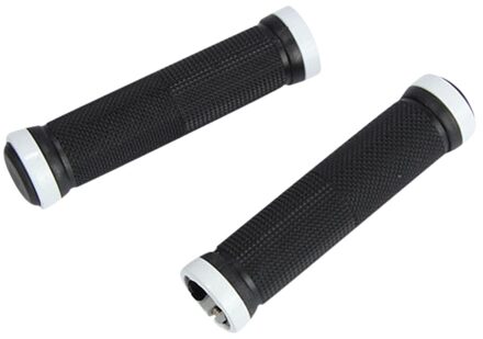 Fiets Accessoires Mountain Cycling Bike Fiets Mtb Stuur Grips Rubber Anti-Slip Handvat Grip Велосипедные Аксусуары Handvat wit