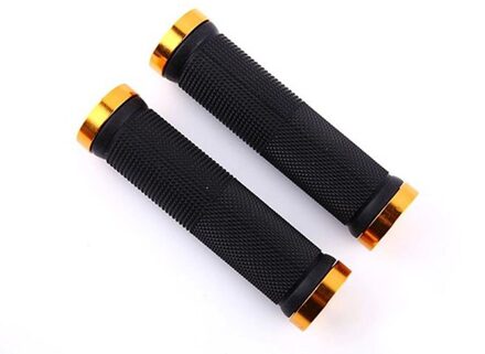 Fiets Accessoires Mountain Cycling Bike Fiets Mtb Stuur Grips Rubber Anti-Slip Mountainbike Slot Op Fiets Handgreep Goud