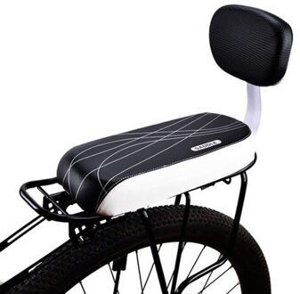 Fiets Achterbank Comfortabele Kind Outdoor Rugleuning Kid Carrier Fietsen Paardrijden Kussen Antislip Mountainbike Ergonomische Pad zwart wit
