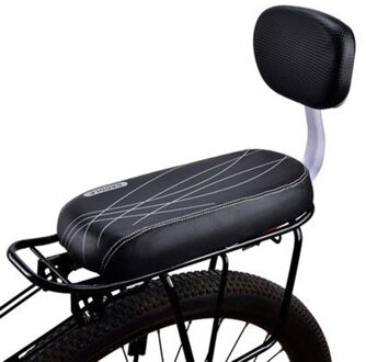 Fiets Achterbank Comfortabele Kind Outdoor Rugleuning Kid Carrier Fietsen Paardrijden Kussen Antislip Mountainbike Ergonomische Pad zwart