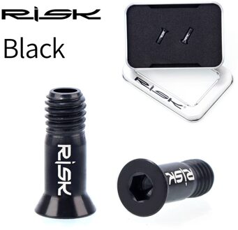 Fiets Achterderailleur Jockey Wiel Bevestigingsbouten, Hollow TC4 Mtb Road Fiets Derailleur Roller Schroeven, m5 * 14.2 Superlichte Bouten zwart