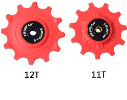 Fiets Achterderailleur Neuswiel 11T-12T Road Gids Bike Steel Lager Katrol Voor 4700/5800/6700/6800/7900 Road 10/11 Speed rood 11-12T