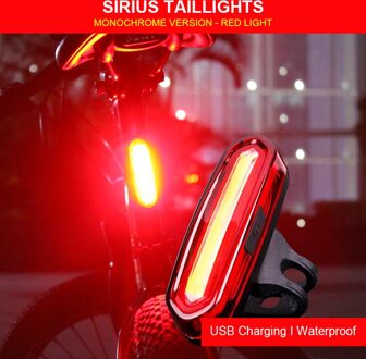 Fiets Achterlicht Waterdicht Riding Achterlicht Led Usb Oplaadbare Mountainbike Koplamp Fietsen Licht Staart-Lamp Fietsverlichting rood licht