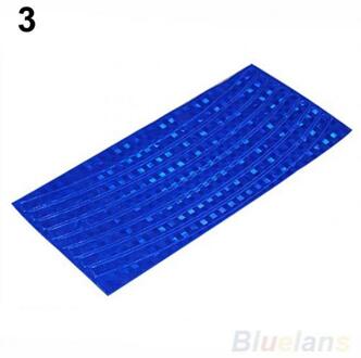 Fiets Auto Accessoires Fiets Reflecterende Sticker Strip Mtb Fietswiel Sticker Fluorescerende Tape Reflector Sticker Fietsen Decor Blauw