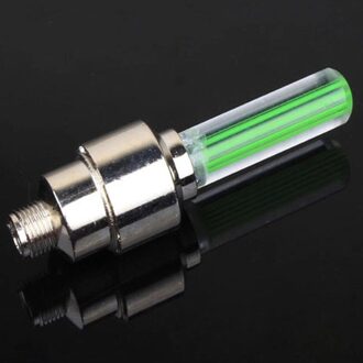 Fiets Auto Wiel Tire Flesdop Spoke Flash Led Verlichting Lamp Waterdicht Leds Tyre Ventieldopjes Wiel Spaken Led licht groen