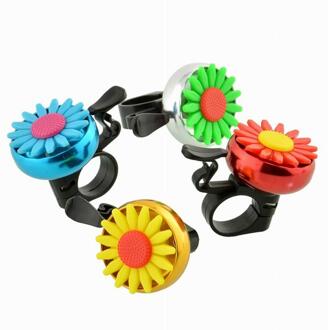 Fiets Bel Grappige Hoorns Fiets Daisy Bloem Fietsen Ring Alarm Zonnebloem Stijl Bell Chrysant Bel Voor Peuter Kids Kinderen 1stk gouden