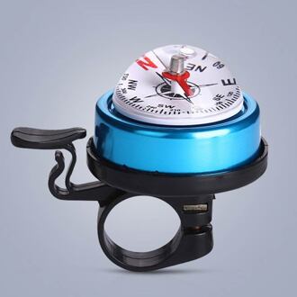 Fiets Bells Aluminium Fiets Bells Met Kompas Clear Sound Ring Voor Weg Mountainbike PUZ777 Blauw