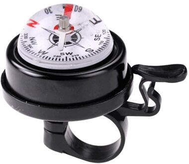 Fiets Bells Aluminium Fiets Bells Met Kompas Clear Sound Ring Voor Weg Mountainbike PUZ777 zwart