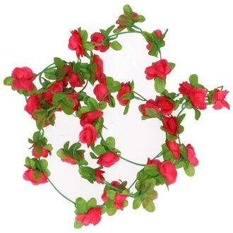 Fiets bloemenslinger - fuchsia - stuur of frame versiering - 220 cm - bloemen