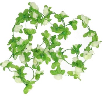 Fiets bloemenslinger - wit - stuur of frame versiering - 220 cm - bloemen