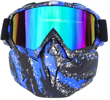 Fiets Bril Gezicht Cover Afneembare Beschermende Outdoor Sport Motorrijden Skiën Bril LB