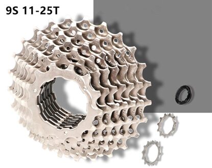 Fiets Cassette Vouwfiets Vrijloop 8S 9S 10S 11Speed Fiets Vliegwiel Tandwiel Fiets Cassette 25T 28T 36T Fiets Vrijloop 9S 11-25T