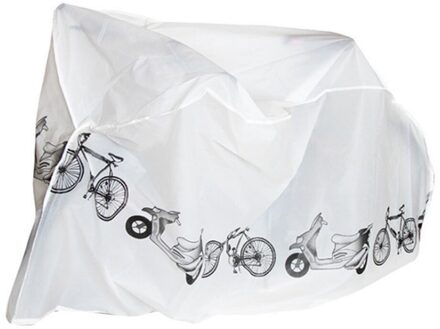 Fiets Cover Waterdichte Outdoor Uv Protector Mtb Bike Case Regen Stofdicht Cover Voor Motorfiets Scooter Fiets Accessoires wit