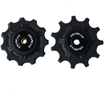 Fiets Derailleur Wiel Racefiets 11T Rvs Fiets Staal Lager Neuswiel Achterderailleur Katrol Gids Katrollen zwart 11t