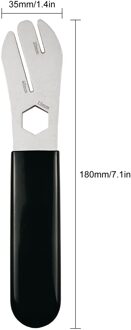 Fiets Disc Wrench Repair Tool Metalen Fiets Schijfrem Moersleutel Rotor Uitlijning Duurzaam Truing Tool Bike Kloof Repareren Ki zwart BT039C
