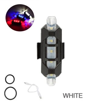 Fiets Fiets Licht Led Achterlicht Achterlichten Veiligheidswaarschuwing Licht Fietsen Draagbare Licht Oplaadbare Mountain 4 Modi Lamp wit A