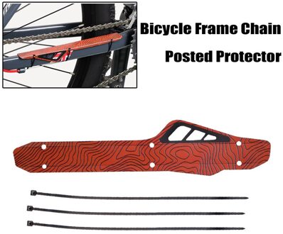 Fiets Frame Chain Geplaatst Protector Care Cover Guard Fietsen Zorgketen Geplaatst Guards Protector Mtb Bike Zorg Guard Covers L701 rood