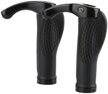 Fiets Grips Ergonomische Mtb Mountainbike 2.2Cm Diameter Standaard Fietsen Lock-On Uiteinden 5 Kleuren Aluminium Rubber Stuur z90 zwart