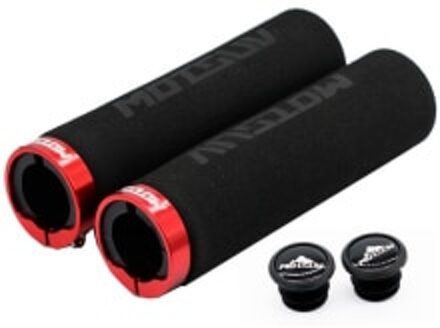 Fiets Grips Mtb Siliconen Sponge Handvatten Anti-Slip Shock-Absorberende Zachte Bike Grips Ultraight Fietsen Stuur zwart rood