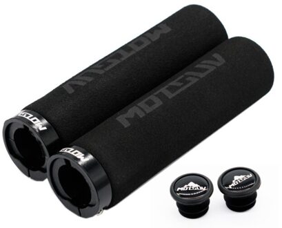 Fiets Grips Mtb Siliconen Sponge Handvatten Anti-Slip Shock-Absorberende Zachte Bike Grips Ultraight Fietsen Stuur zwart