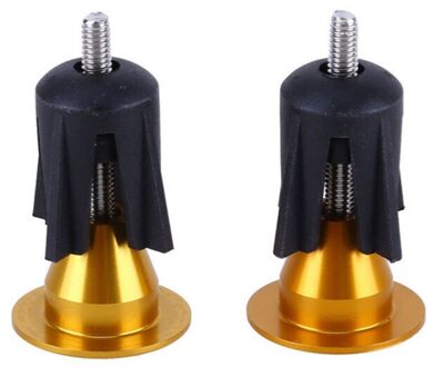 Fiets Grips Stuur Cap Fiets Aluminiumlegering Stopper Cycling Bike Caps Cover End Lock-On Stekkers Bar Handvat Grips fiets Onderdelen Geel