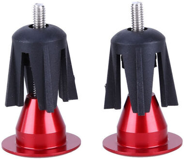 Fiets Grips Stuur Cap Fiets Aluminiumlegering Stopper Cycling Bike Caps Cover End Lock-On Stekkers Bar Handvat Grips fiets Onderdelen Rood