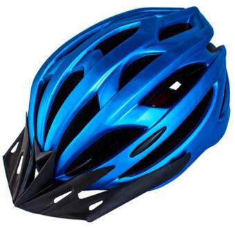 Fiets Helm Led Licht Oplaadbare Intergrally-Gegoten Helm Mountain Racefiets Helm Sport Veilig Hoed Voor Mannen Vrouwen 2 blauw