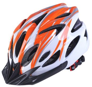 Fiets Helm Mtb Road Fietshelmen Ultralight In-Gegoten Veiligheid Cap Verstelbare Volwassen Sport Mountainbike Apparatuur Vrouwen Man Oranje