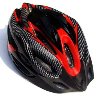 Fiets Helm Ultralight Eps + Pc Cover Mtb Racefiets Helm Integraal Mold Fietshelm Fietsen Veilig helm Rood