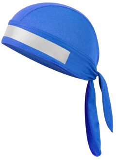 Fiets Hoed Mannen Vrouwen Fietsen Bandana Hoofdbanden Fietsen Piraat Cap Helm Reflecterende Quick Dry Head Sjaal Mtb Mountain Road blauw