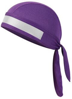 Fiets Hoed Mannen Vrouwen Fietsen Bandana Hoofdbanden Fietsen Piraat Cap Helm Reflecterende Quick Dry Head Sjaal Mtb Mountain Road paars