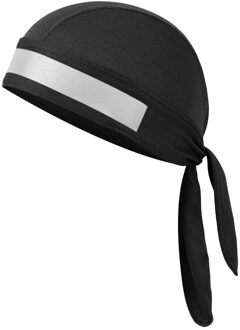 Fiets Hoed Mannen Vrouwen Fietsen Bandana Hoofdbanden Fietsen Piraat Cap Helm Reflecterende Quick Dry Head Sjaal Mtb Mountain Road zwart